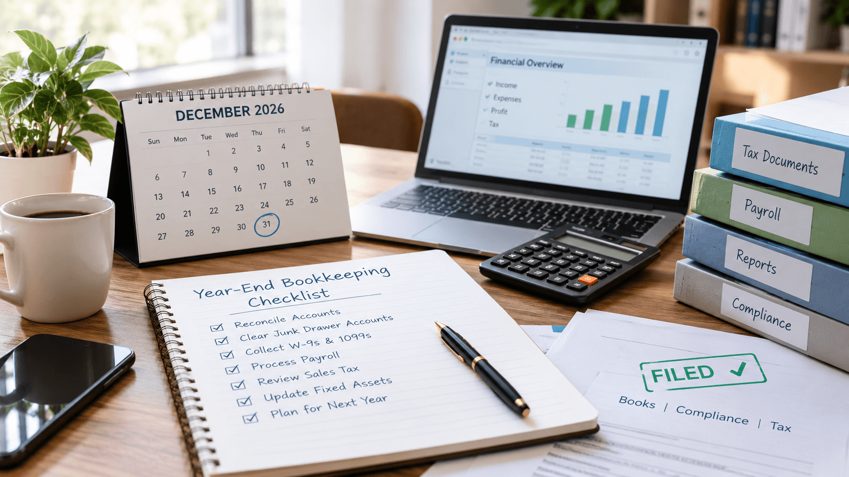 Year-End Bookkeeping Checklist: Do Tasks Before 2027