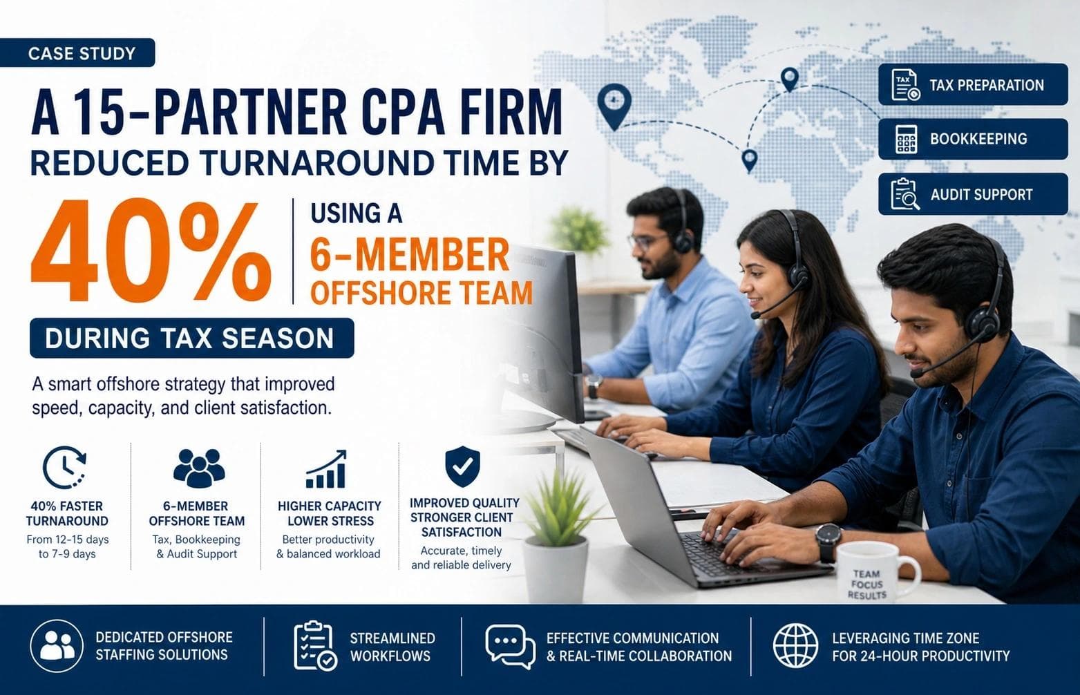 How a CPA Firm Reduced Turnaround Time by 40% Using an Offshore Team
